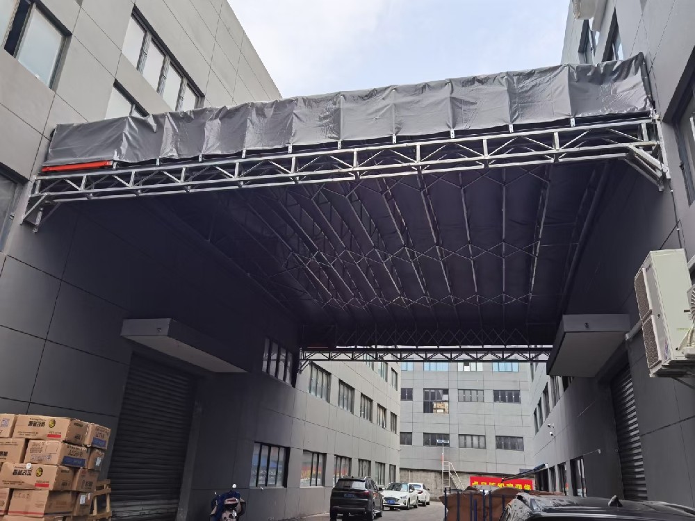 戶外可移動雨棚 大型倉庫伸縮推（tuī）拉（lā）棚 可按需（xū）定製（zhì）